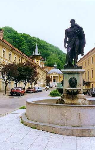 Băile_Herculane,_Hecules_Fountain Băile_Herculane,_Hecules_Fountain